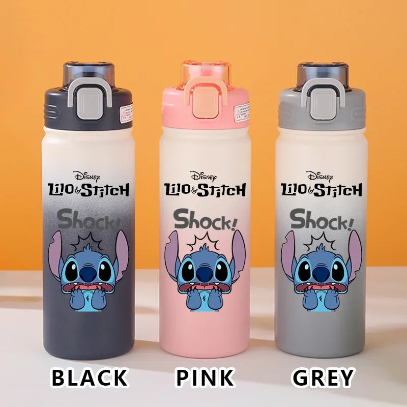 Disney Lilo Stitch Gradient Thermos Cup Outdoor Sports Fitness Portable Leak-proof Camping Cartoon Animation Cycling Kettle Gift