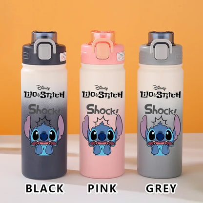 Disney Lilo Stitch Gradient Thermos Cup Outdoor Sports Fitness Portable Leak-proof Camping Cartoon Animation Cycling Kettle Gift