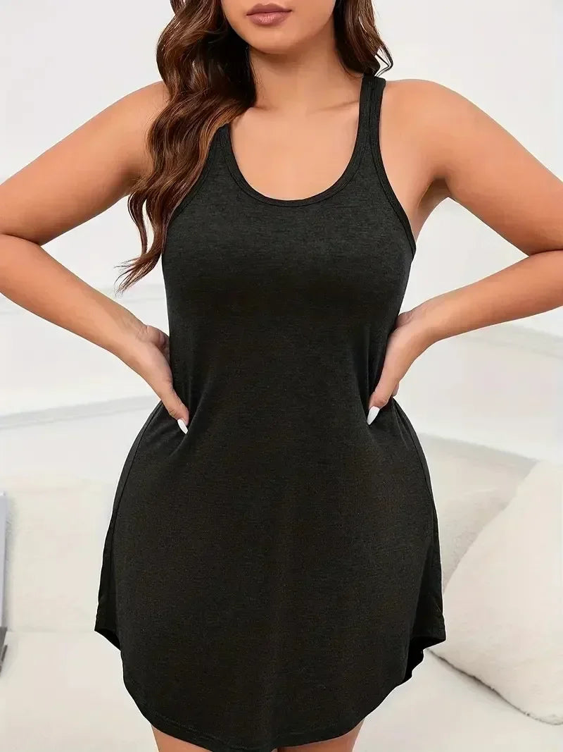 New Summer Women's Plus Size S-8XL U-Neck
