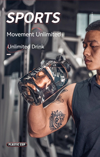 1.7L/2.7L/4L/5L Large Capacity Sports Water Bottle – Gym, Camping & Fitness Hydration Jug