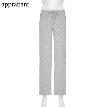 Drawstring High Waist Trousers Set