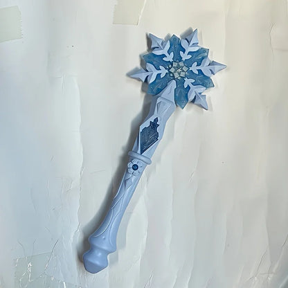 Hot Selling Anime Ice Princess Elsa Light Music Magic Dream Snow Wand Makeup Toy Girl Birthday Christmas Gift