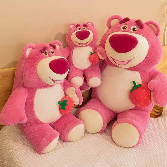 35cm Cute Cartoon Pixar Strawberry Bear Doll Plush Toy Gift Office Sofa Strawberry Bear Pillow Cushion Plushies Dolls for Kids