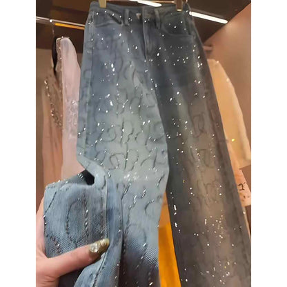 Hot Stamping Diamond Jeans
