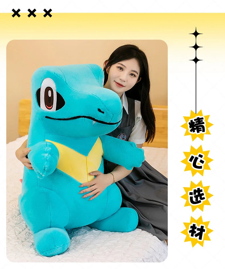 45cm Pokemon Small Saw Alligator Plush Toy Cute Cartoon Soft Stuffed Animal Pokemon Crocodile Doll Children's Doll Birthday Gift