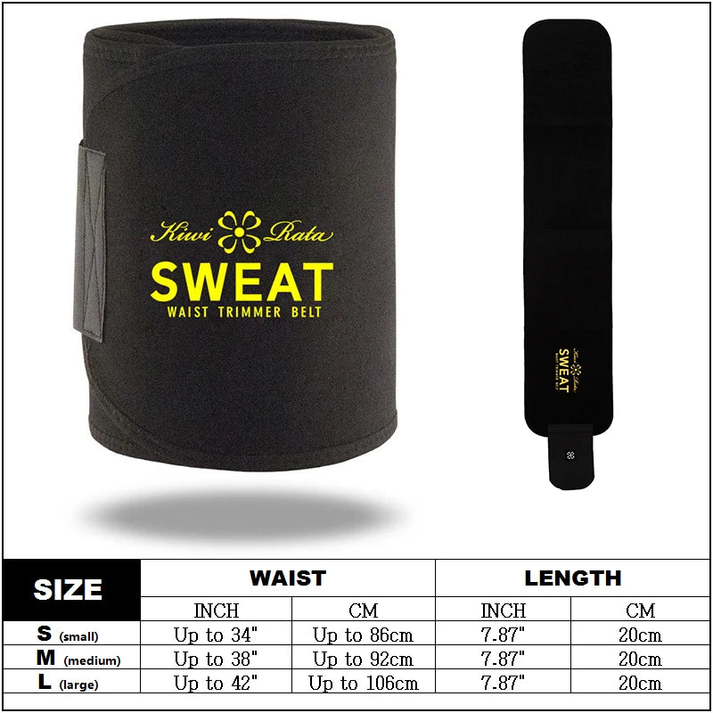 Unisex Neoprene Waist Trimmer Belt – Adjustable Sweat Wrap for Tummy Control, Fat Burn & Back Support | Body Shaper for Men & Women