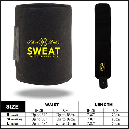 Unisex Neoprene Waist Trimmer Belt – Adjustable Sweat Wrap for Tummy Control, Fat Burn & Back Support | Body Shaper for Men & Women