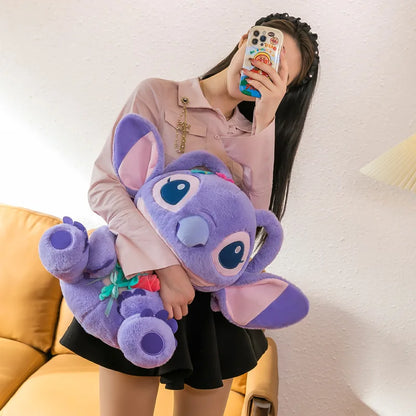 35cm Disney Embroidered Stitch Doll Cartoon Cute Stitch Plush Toys Children's Gift For Birthday Room Decoration Plushies Dolls