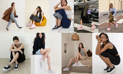 Fujin 8cm Genuine Leather Women Casual Shoes