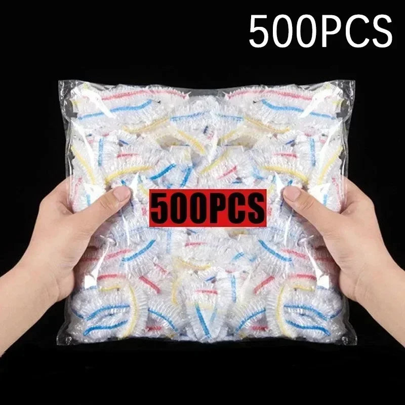 Colorful Disposable Food Cover Food Grade Fruit Fresh-keeping Film Bag Cling Cover Bowl Cover Plastic Bag Kitchen Accessories