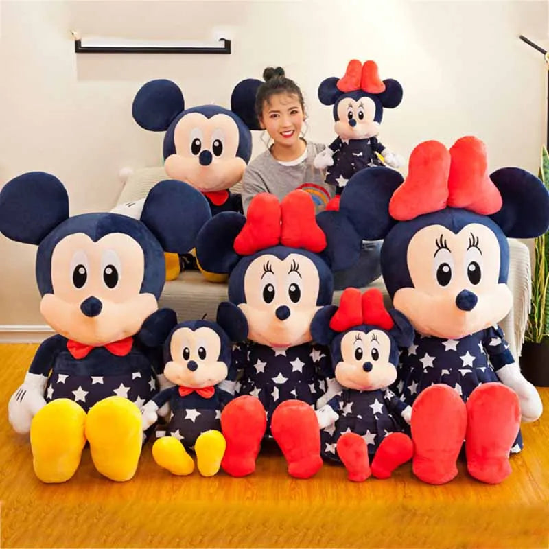 Disney Mickey & Minnie Plush Dolls – 35/45cm Soft Star Pillow Toys | Stuffed Cushion Gift for Kids, Girls & Birthdays