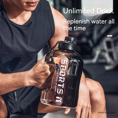 1.7L/2.7L/4L/5L Large Capacity Sports Water Bottle – Gym, Camping & Fitness Hydration Jug