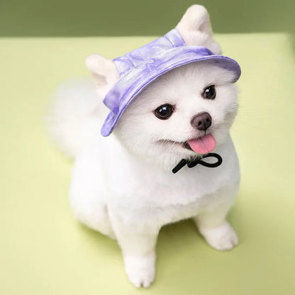 Pet Dogs Bucket Hat with Ear Holes – Sunproof Summer Baseball Hat for Outdoor Adventures