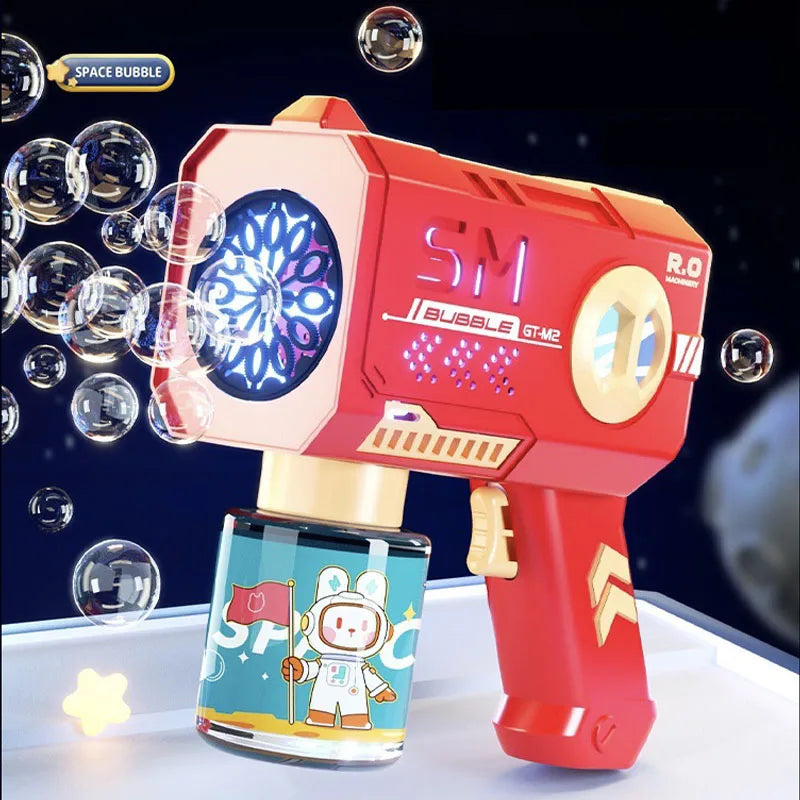 Astronaut Electric Automatic Light Bubble Machine Bubbles Gun