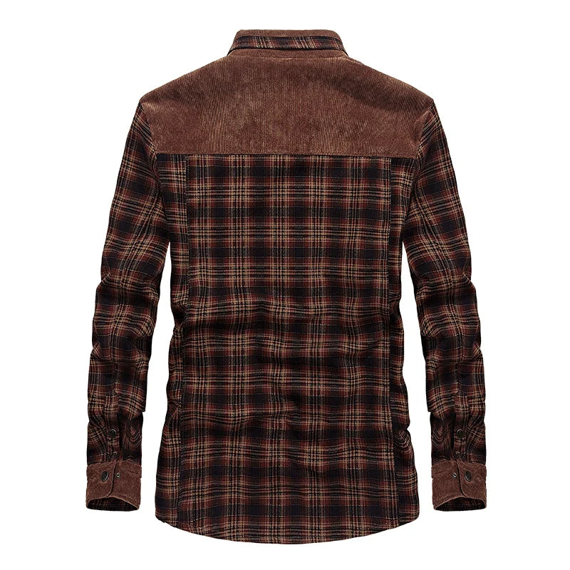 Men Casual Military Shirts Wool Fleece