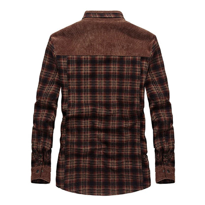 Men Casual Military Shirts Wool Fleece