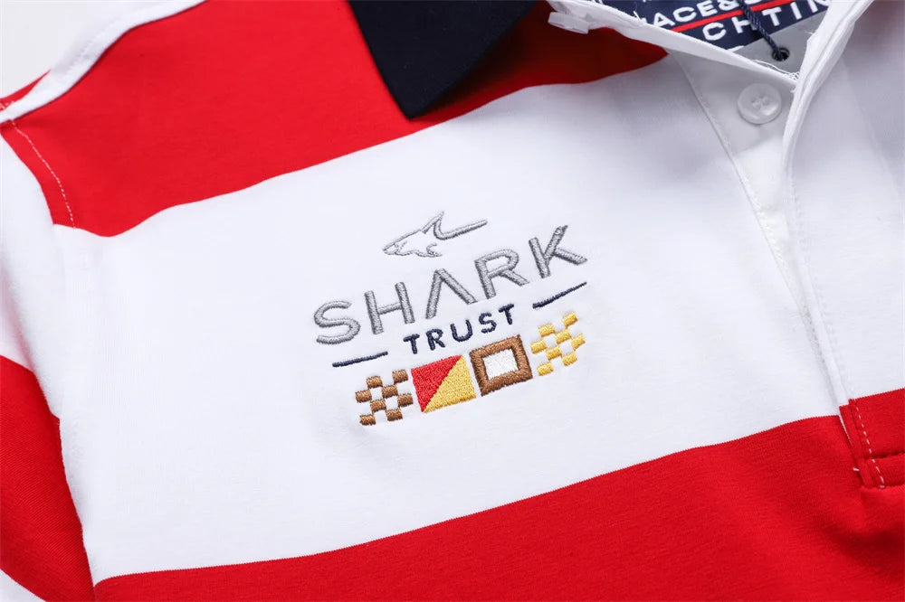 TACE&SHARK Straight Men's Striped Polos