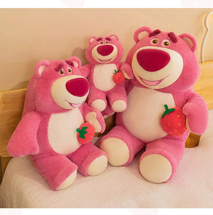 35cm Cute Cartoon Pixar Strawberry Bear Doll Plush Toy Gift Office Sofa Strawberry Bear Pillow Cushion Plushies Dolls for Kids