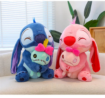 45cm Disney's New Heart Hugging Stitch Cartoon Plush Toy Stitch Soft Stuffed Plushies Toy Dolls Cloth Doll Gifts to Friends