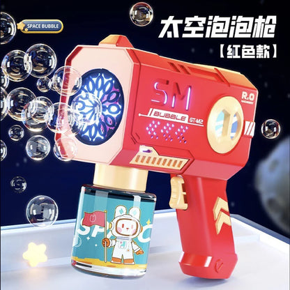 Astronaut Electric Automatic Light Bubble Machine Bubbles Gun