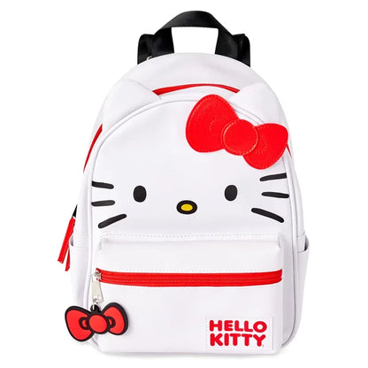 Cartoon Hello Kitty Backpack Anime Figure Student Schoolbag Girl Hello Kitty Kawaii PU Leather Big Capacity Knapsack Girl Gift