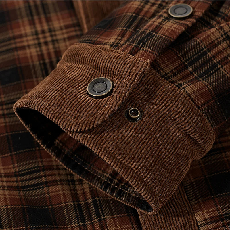 Men Casual Military Shirts Wool Fleece