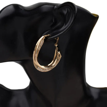 Pendientes Hollow Net Crystal Hanging Earrings