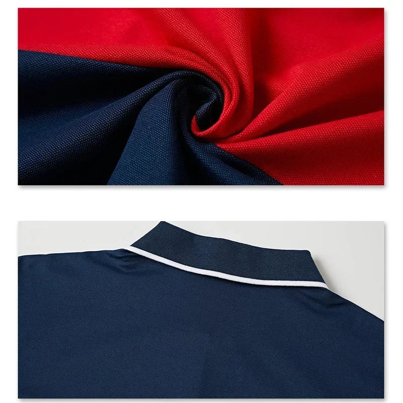 Patchwork Polo Shirts Plus Size M-6XL