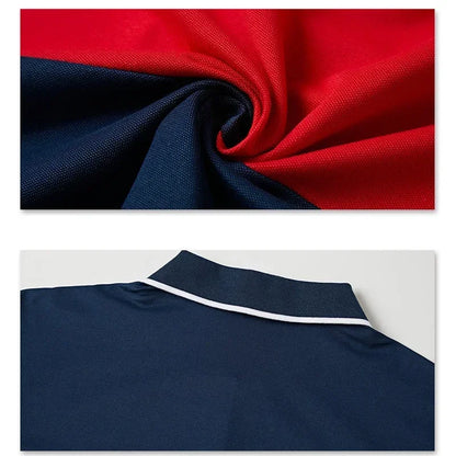 Patchwork Polo Shirts Plus Size M-6XL