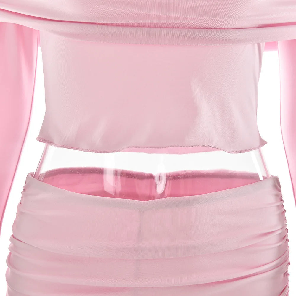 Fold Over Flare Pants 2 Piece Set