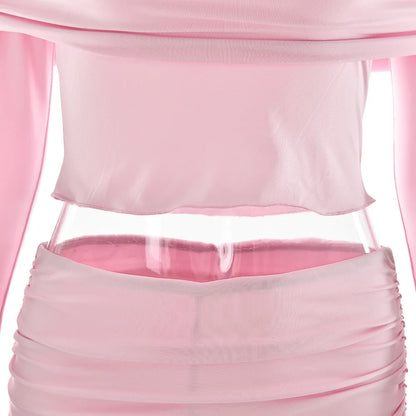 Fold Over Flare Pants 2 Piece Set