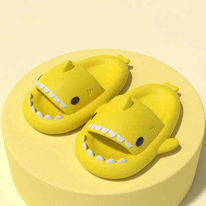 Shark Cartoon EVA Slippers for Kids & Adults – Soft Non-Slip Flip Flops for Summer