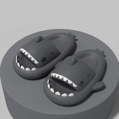Shark Cartoon EVA Slippers for Kids & Adults – Soft Non-Slip Flip Flops for Summer
