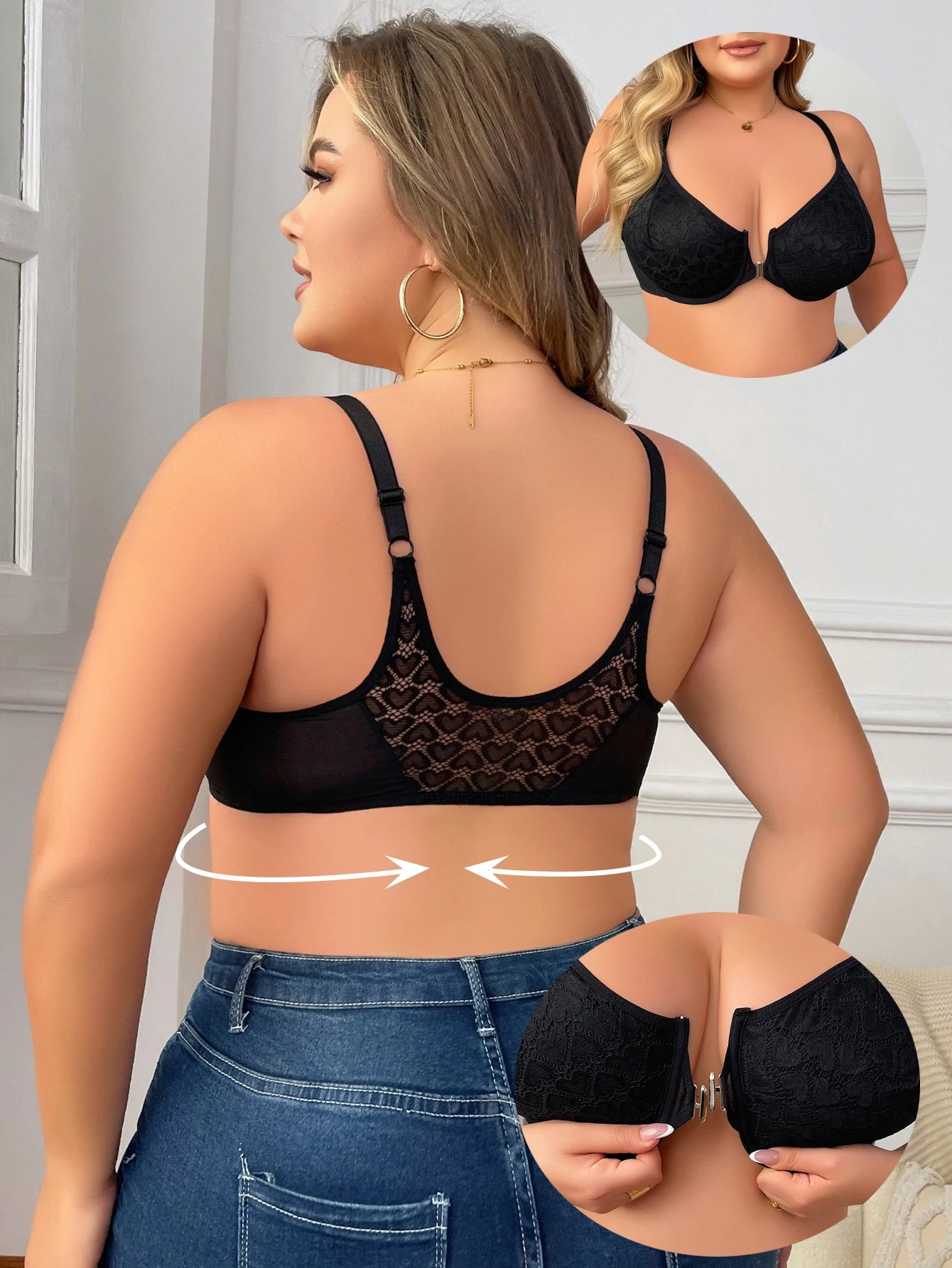 Women's Plus Size Underwear Front Button