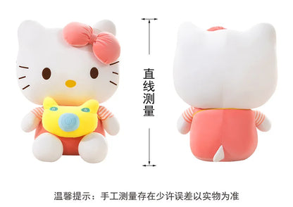 35cm Saniro Hello Kitty Plush Camera KT Cat Doll Cute Cat Kitty Toys Children's Gift Girl Sofy Stuffed Animal Pillow Toys Gifts