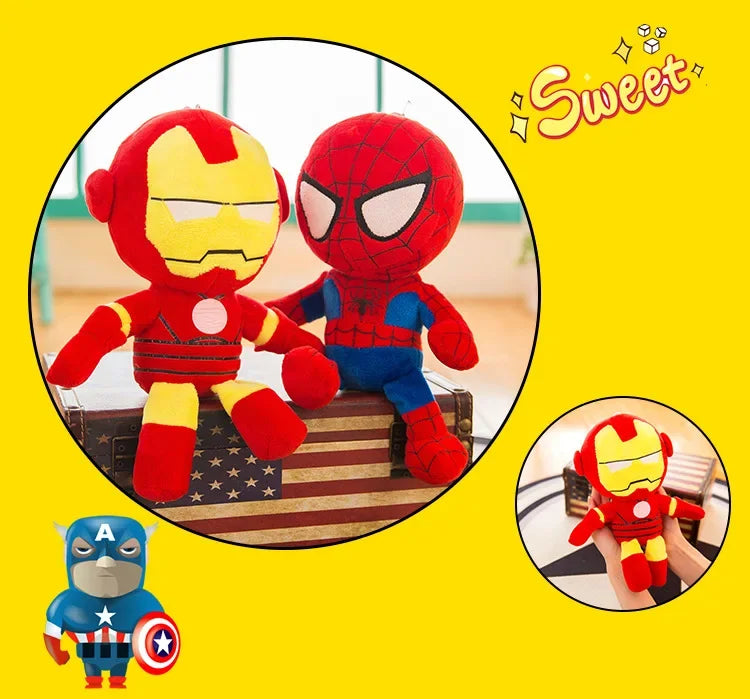 27/40cm Marvel Spiderman Plush Doll – Soft Stuffed Superhero Toy | Avengers Gift for Boys, Christmas & Birthdays