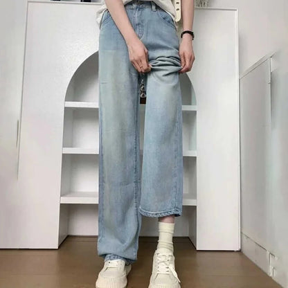 Oversized Thin Ice Silk Jeans