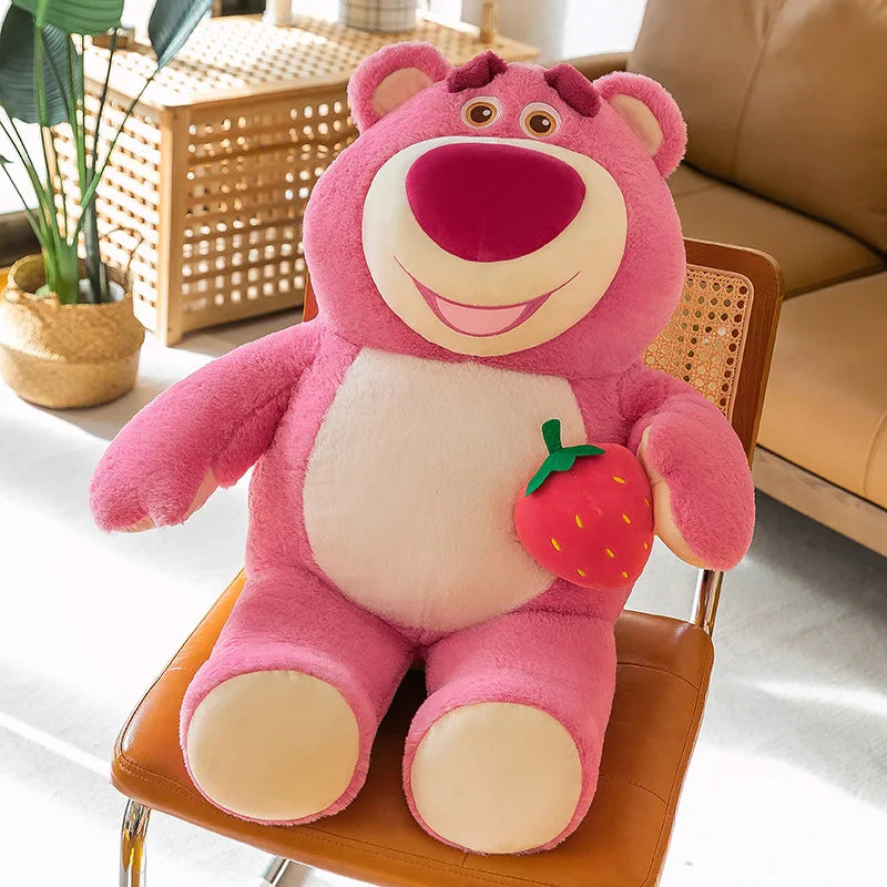 35cm Cute Cartoon Pixar Strawberry Bear Doll Plush Toy Gift Office Sofa Strawberry Bear Pillow Cushion Plushies Dolls for Kids