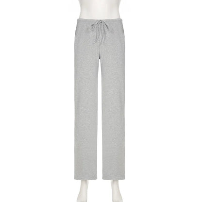Drawstring High Waist Trousers Set