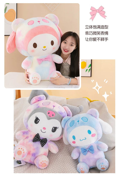 Giant Sanrio Kulomi Plushies Stuffed Animal Doll Cute Cinnamoroll Throw Pillow Melody Plush Toys Girl's Birthday Cinnamorol Gift