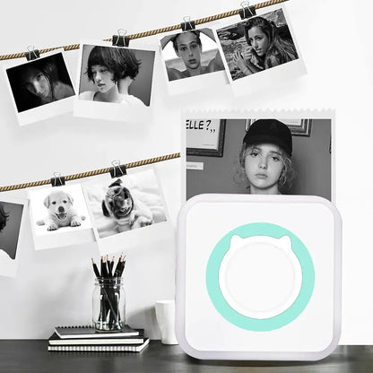 Mini Bluetooth Sticker Printer – Portable Inkless Pocket Printer for Photos, Journals & Notes
