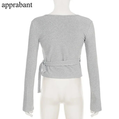 Drawstring High Waist Trousers Set