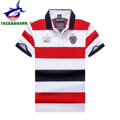 TACE&SHARK Straight Men's Striped Polos