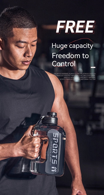 1.7L/2.7L/4L/5L Large Capacity Sports Water Bottle – Gym, Camping & Fitness Hydration Jug