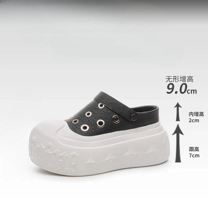 Fujin 9cm Synthetic Microfiber Leather Chunky Sneakers