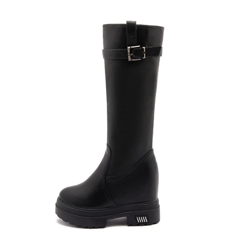 Fujin 10cm Knee High Boots for Women Motorcycle Boots