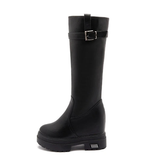 Fujin 10cm Knee High Boots for Women Motorcycle Boots
