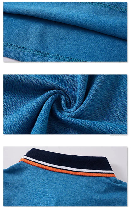 Mens Casual Knot Embroidery 95% Cotton Polo Shirt