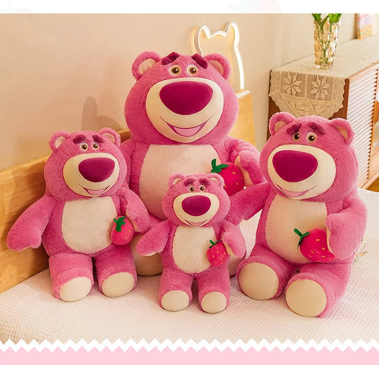 35cm Cute Cartoon Pixar Strawberry Bear Doll Plush Toy Gift Office Sofa Strawberry Bear Pillow Cushion Plushies Dolls for Kids