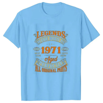 52th Vintage Legends Born In 1971 52 Years Old T Shirts